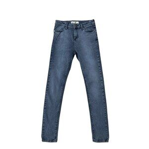 TopShop Moto Petite Jamie Skinny Dark Gray Mid-Rise Denim Jeans Size 28 x 28L
